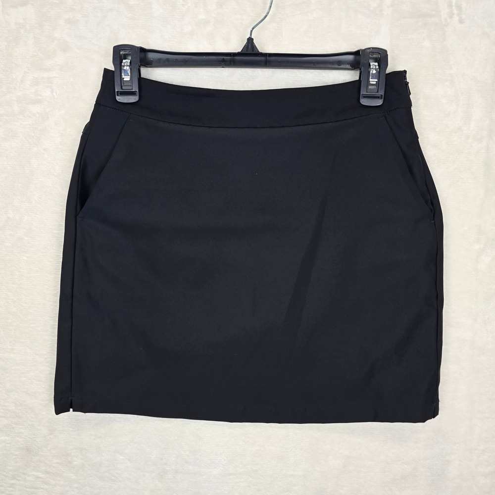 Nike Dri-FIT Womens Golf Skort Black Side Zip Built-in Shorts 889689-010 Size 0